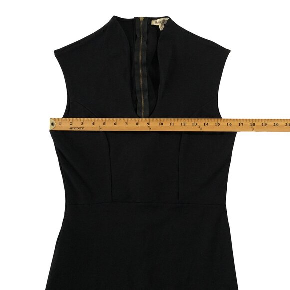 Rolla Coaster Dress Womens Size L Black Fitted Midi Bodycon Back Zip - Picture 5 of 9